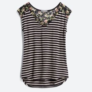 Loveappella Regena Mixed Knit Top